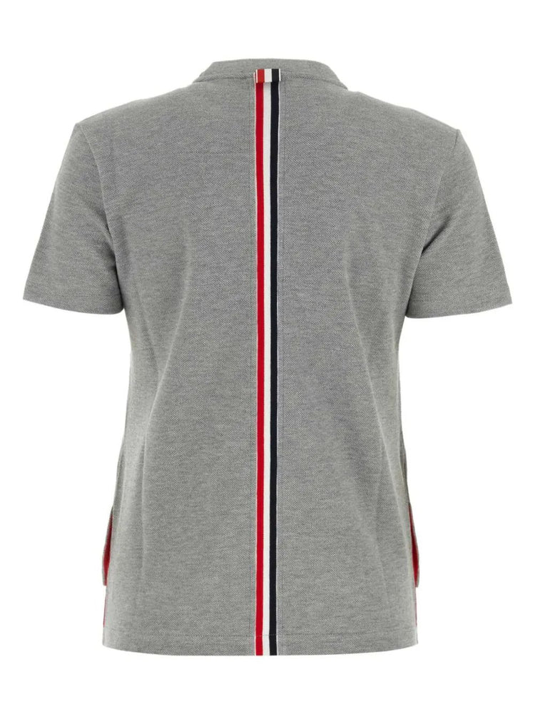 RELAXED FIT SHORT SLEEVE TEE W/ CENTER BACK RWB STRIPE IN CLASSIC PIQUE