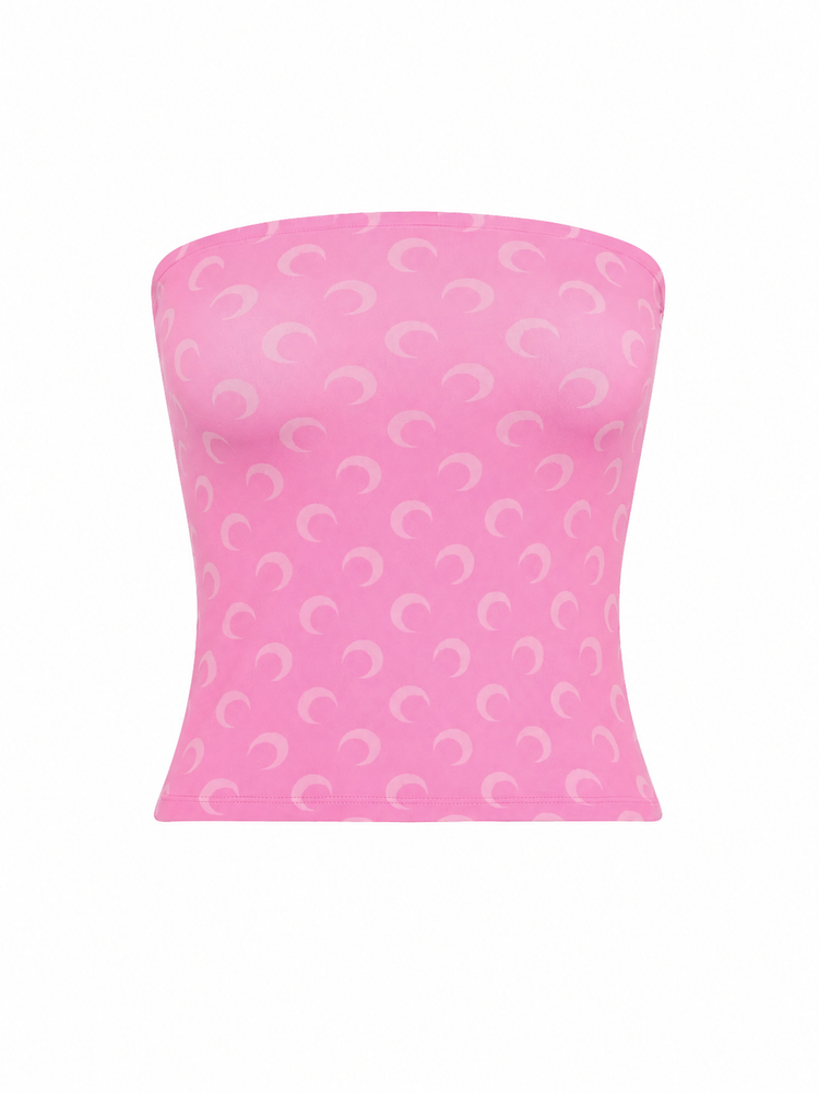 MOON PRINTED JERSEY TUBED TOP