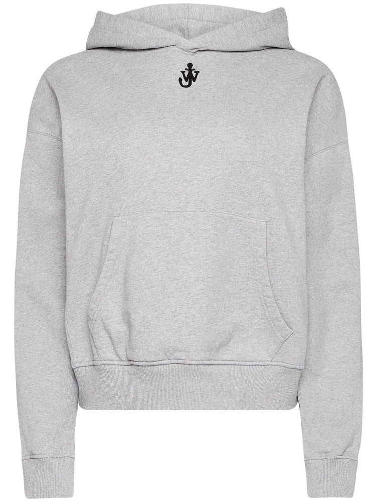 Anchor-embroidered hoodie