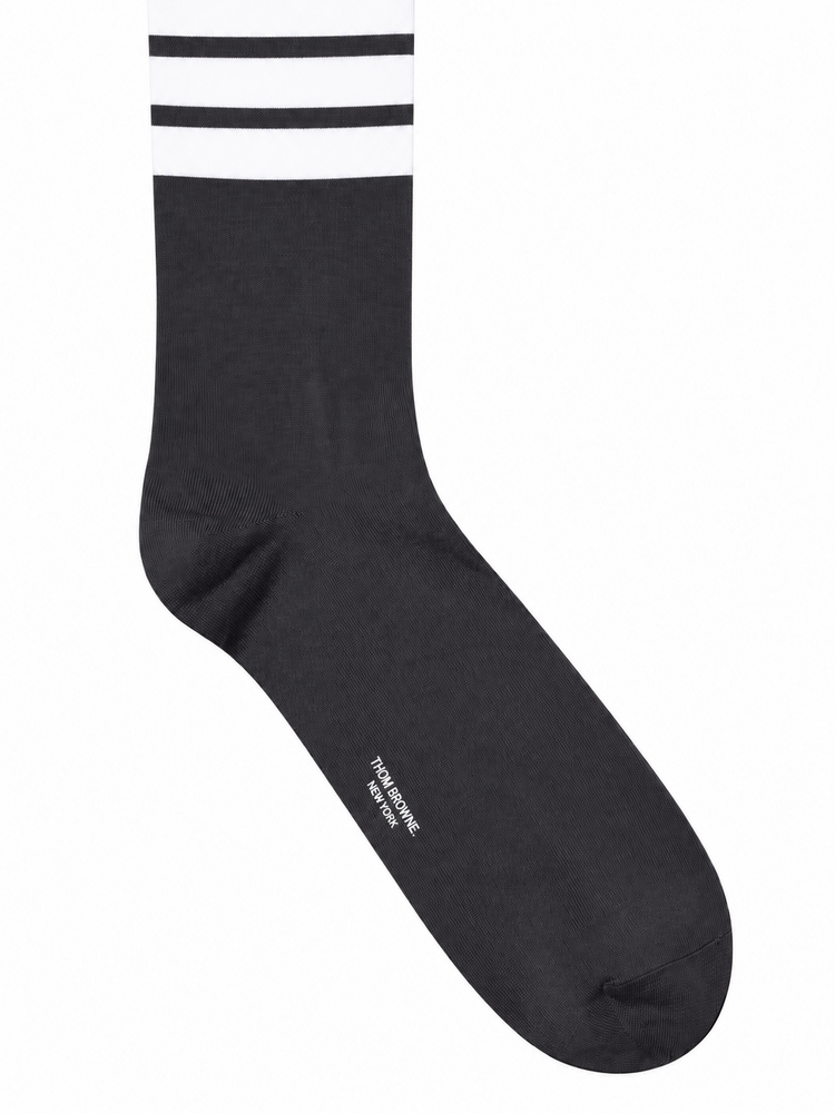 MID CALF SOCKS W/ 4BAR IN LIGHTWEIGHT COTTON