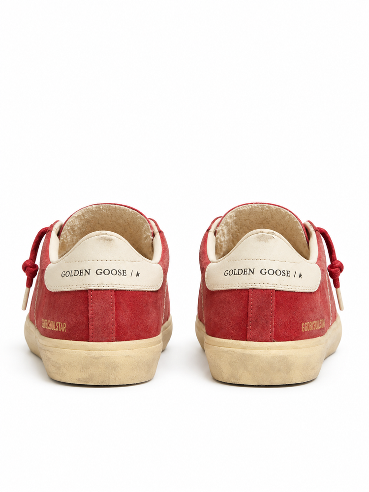 SOUL-STAR SUEDE UPPER TOE AND TONGUE LEATHER HEEL