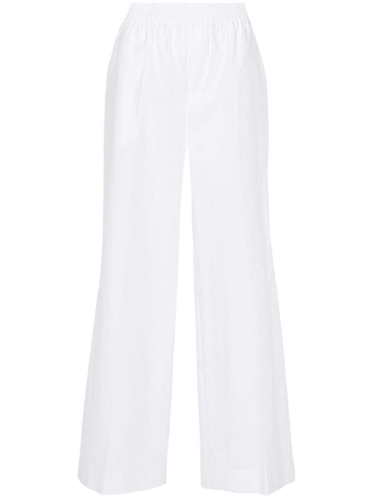 wide-leg cotton trousers