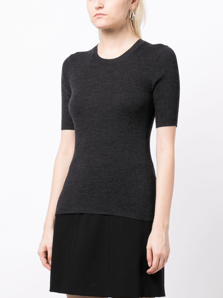 Leila ribbed-knit wool top