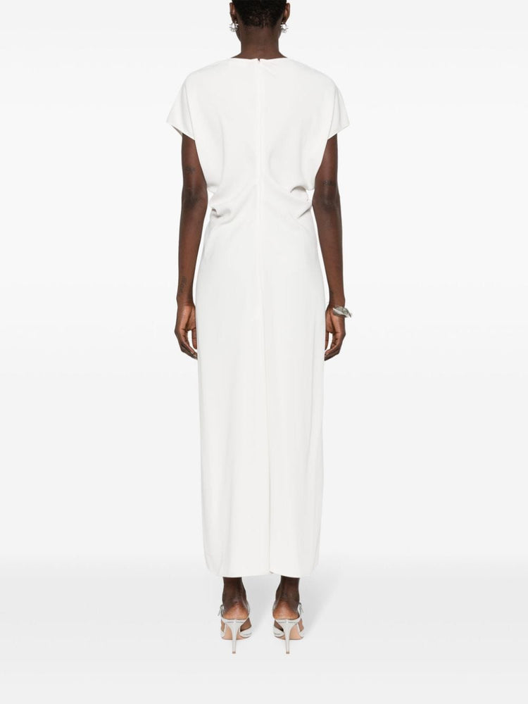 draped cady maxi dress