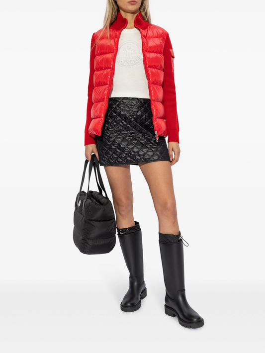 logo-beaded cotton T-shirt