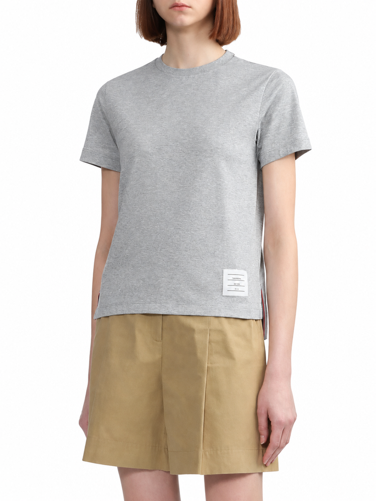 RELAXED FIT SS TEE WITH SIDE SLITS IN LT WEIGHT JERSEY