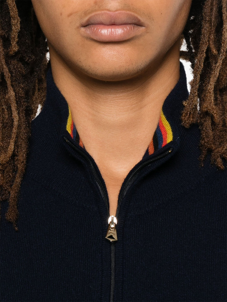 zip-up cardigan