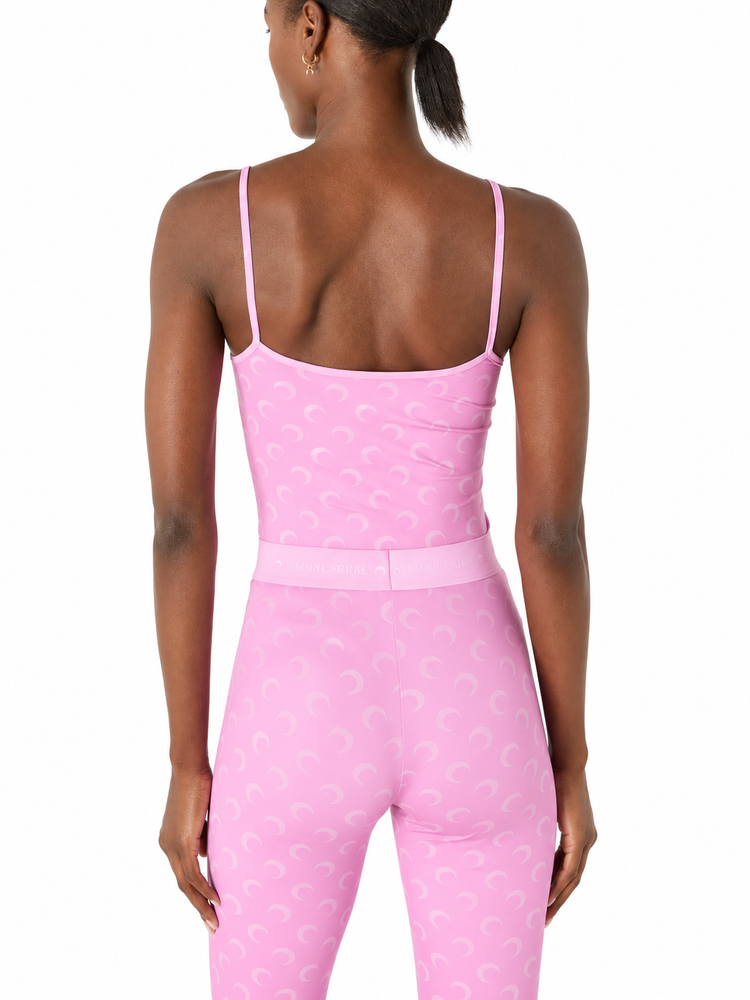 MOON PRINTED JERSEY STRAPS TOP