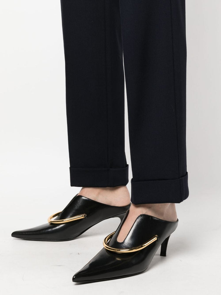 PAROSH drawstring straight-leg trousers