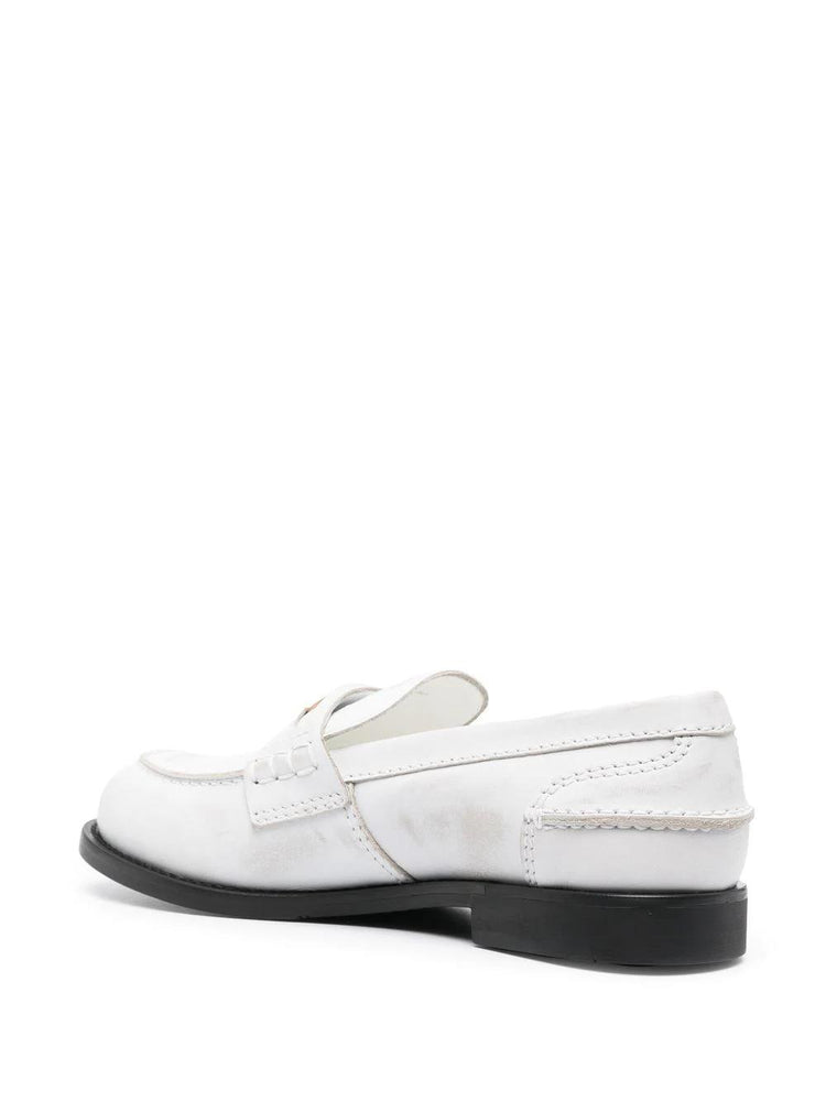 MIU MIU logo-plaque leather loafers