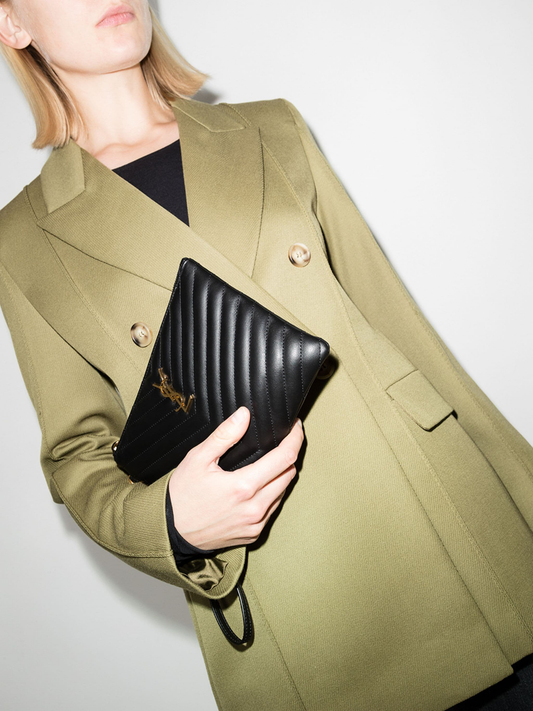 quilted leather purse