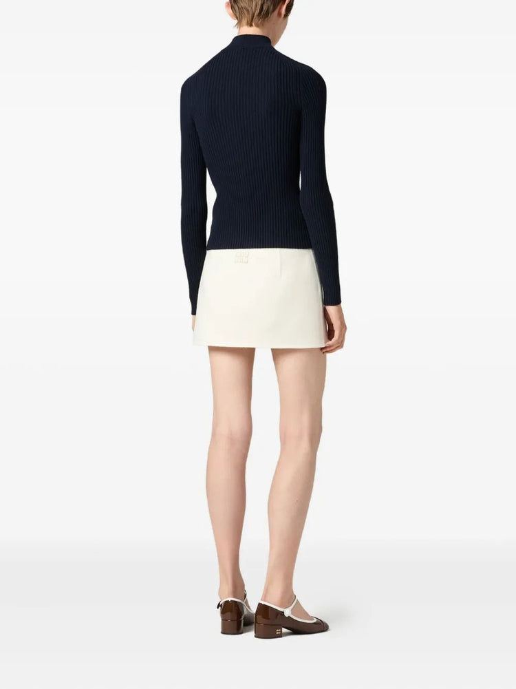 MAGLIERIA CASHMERE RIBS+PELLE F.12