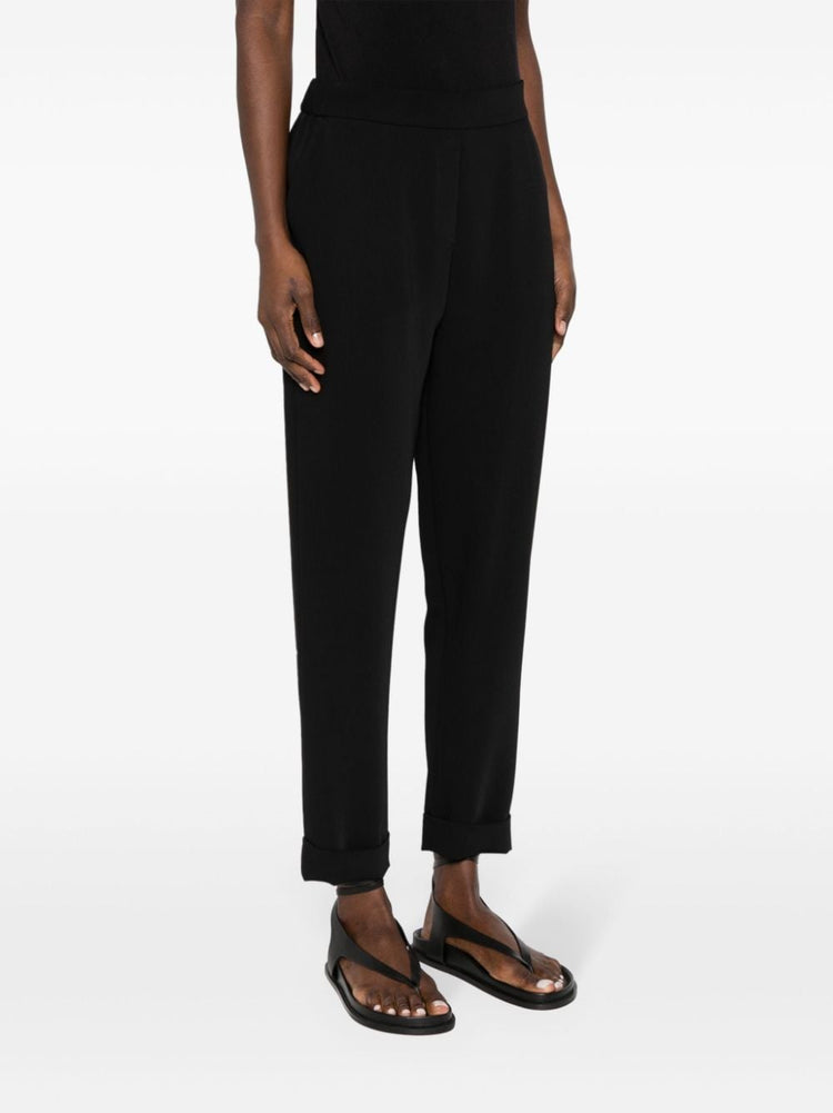 mid-rise tapered-leg trousers