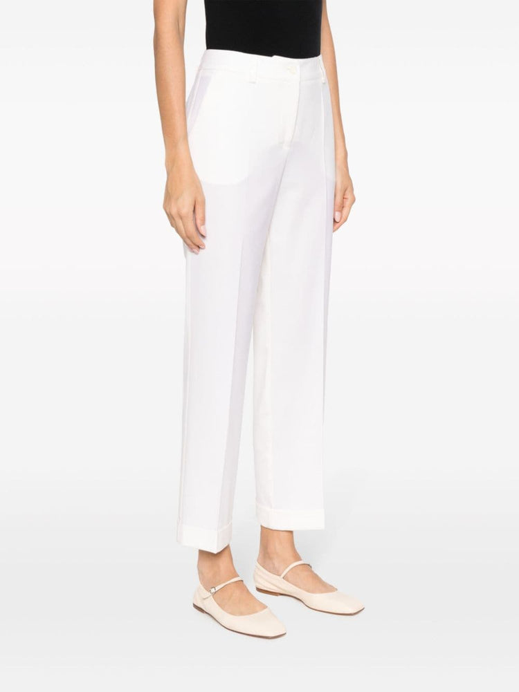 PAROSH high-waist tailored cropped trousers