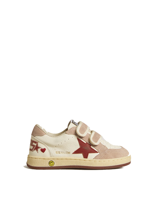 Ball Star Junior in nappa with nappa star and pink suede heel tab