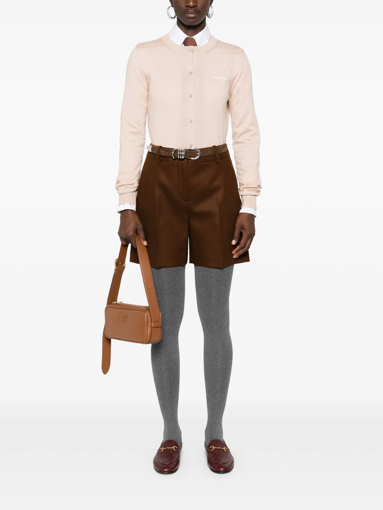 logo-jacquard cardigan