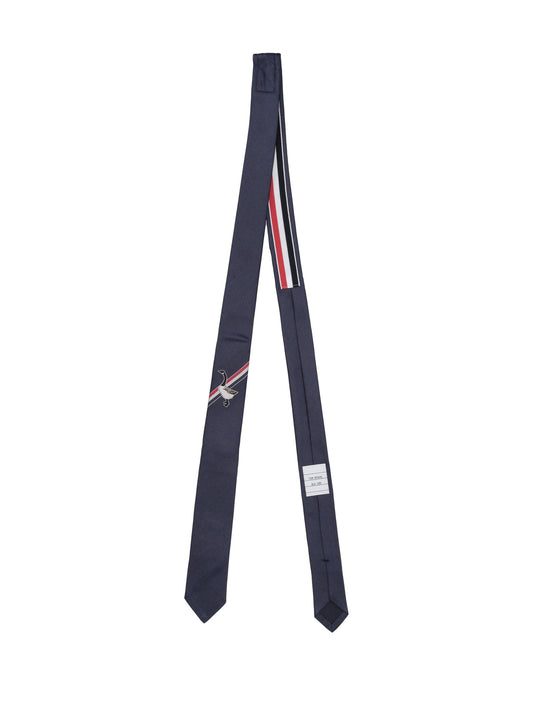CLASSIC TIE IN ENGINEERED RWB GOOSE ICON TIE JACQUARD
