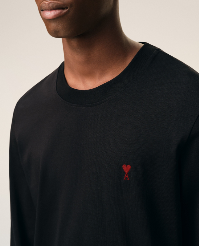 LONG SLEEVES TSHIRT WITH RED AMI DE COEUR