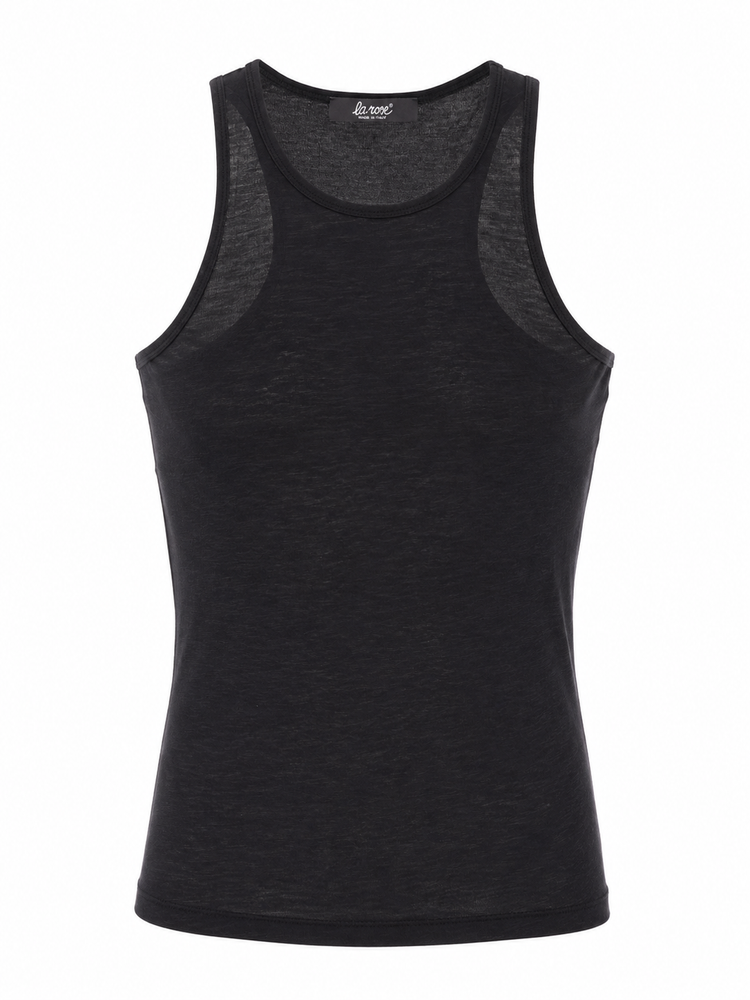 light jersey cotton cropped tank top