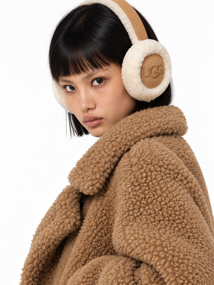 W SHEEPSKIN EMBROIDERY EARMUFF