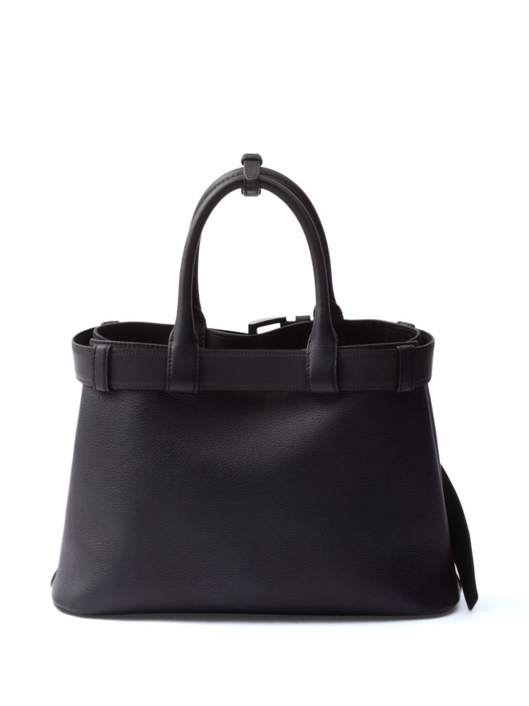 medium belted leather handbag