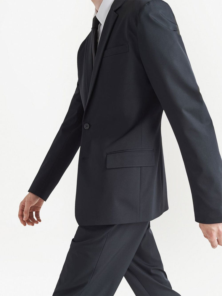single-breasted techno suit