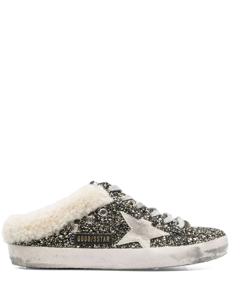 SUPER-STAR SABOT GLITTER UPPER SUEDE STAR SHEARLING LINING