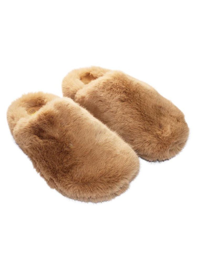 Furry indoor slippers