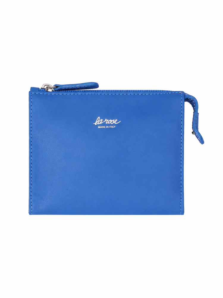 minimal leather make-up bag