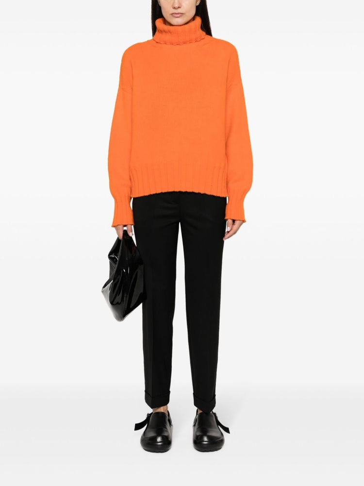 PAROSH high-waist tailored cropped trousers