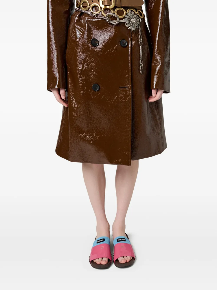 patent leather clogs