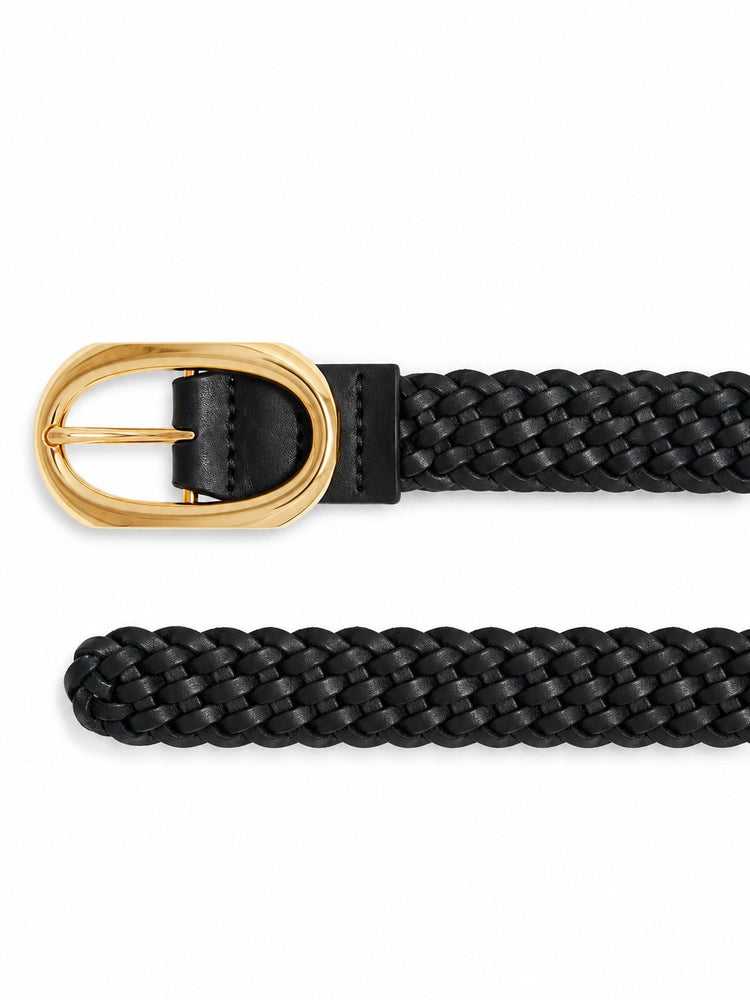 SIGNATURE LINK BELT BRAIDED - BLACK