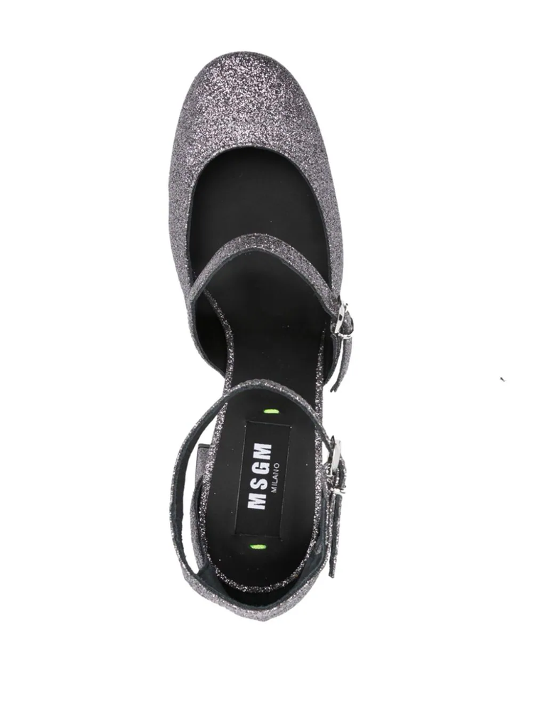 logo-charm 90mm glitter pumps