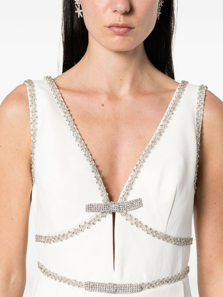 crystal-embellished mini dress
