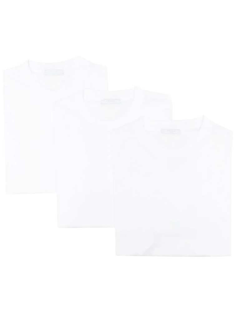 three-pack logo-patch T-shirt
