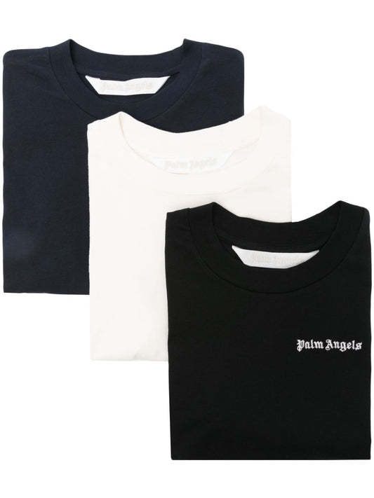 Classic embroidered-logo T-shirt (set of three)