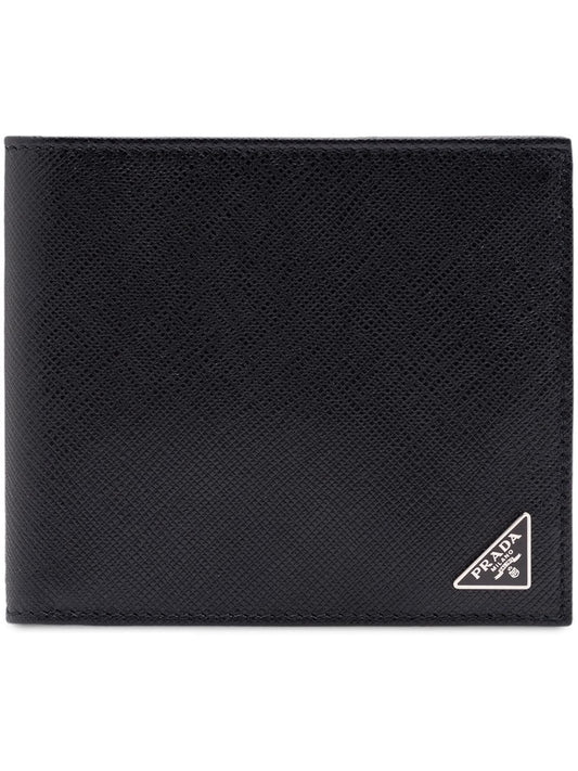 triangle-logo bifold wallet