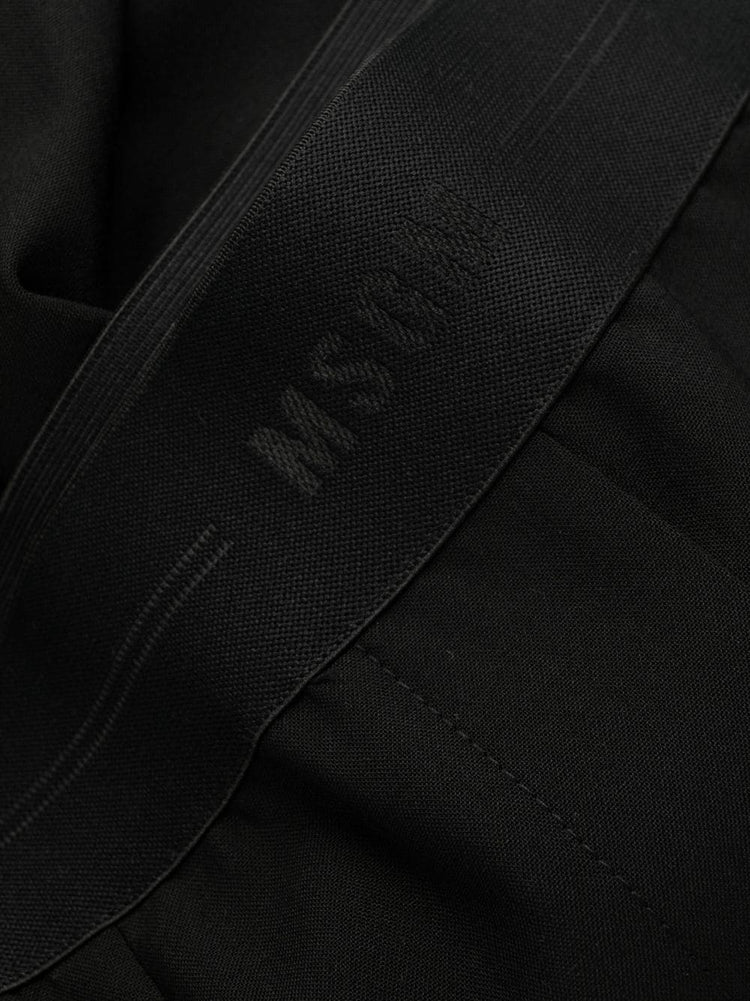 MSGM logo-waistband straight-leg trousers