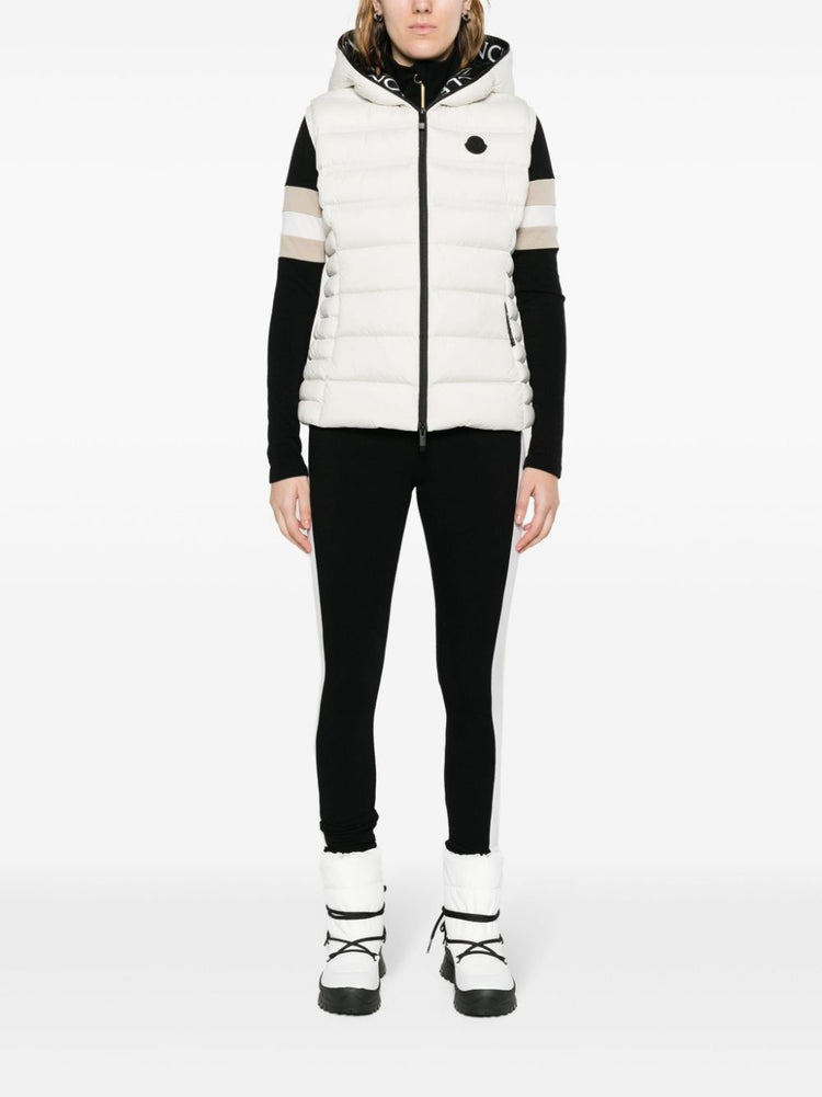 logo-patch quilted gilet