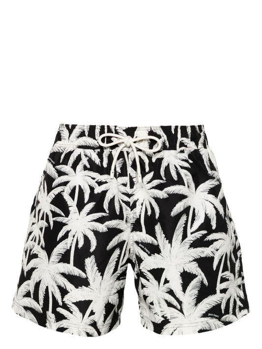 palm tree-print swim shorts