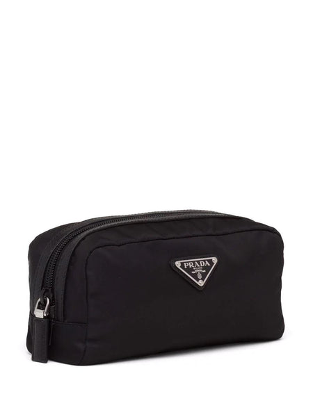 Re-Nylon logo-plaque wash bag, Prada