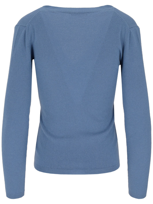 LA ROSE cashmere crop v-neck cardigan
