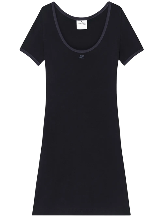 Holistic contrast mini dress