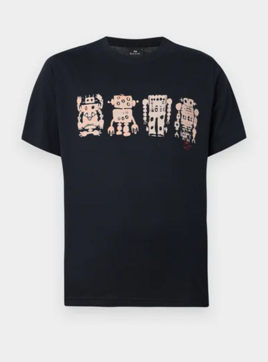 MENS SLIM FIT T SHIRT ROBOTS