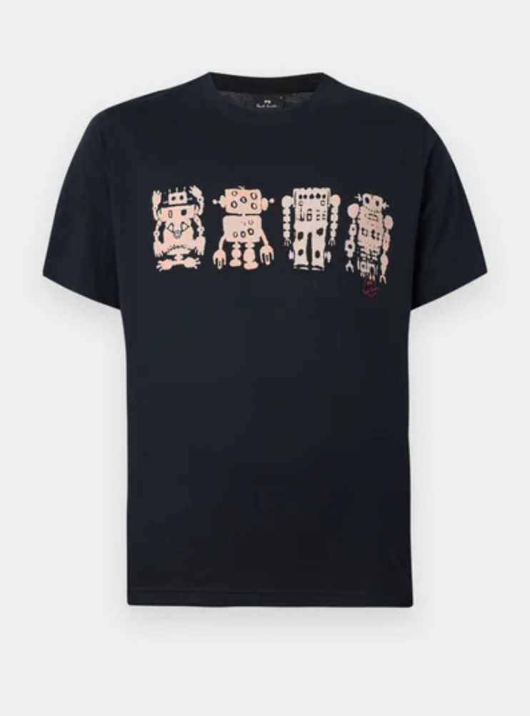 MENS SLIM FIT T SHIRT ROBOTS