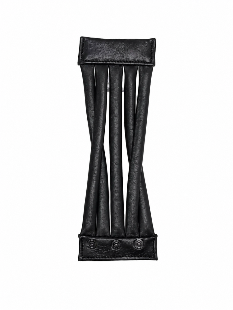 Bracciale 5 giri vera pelle