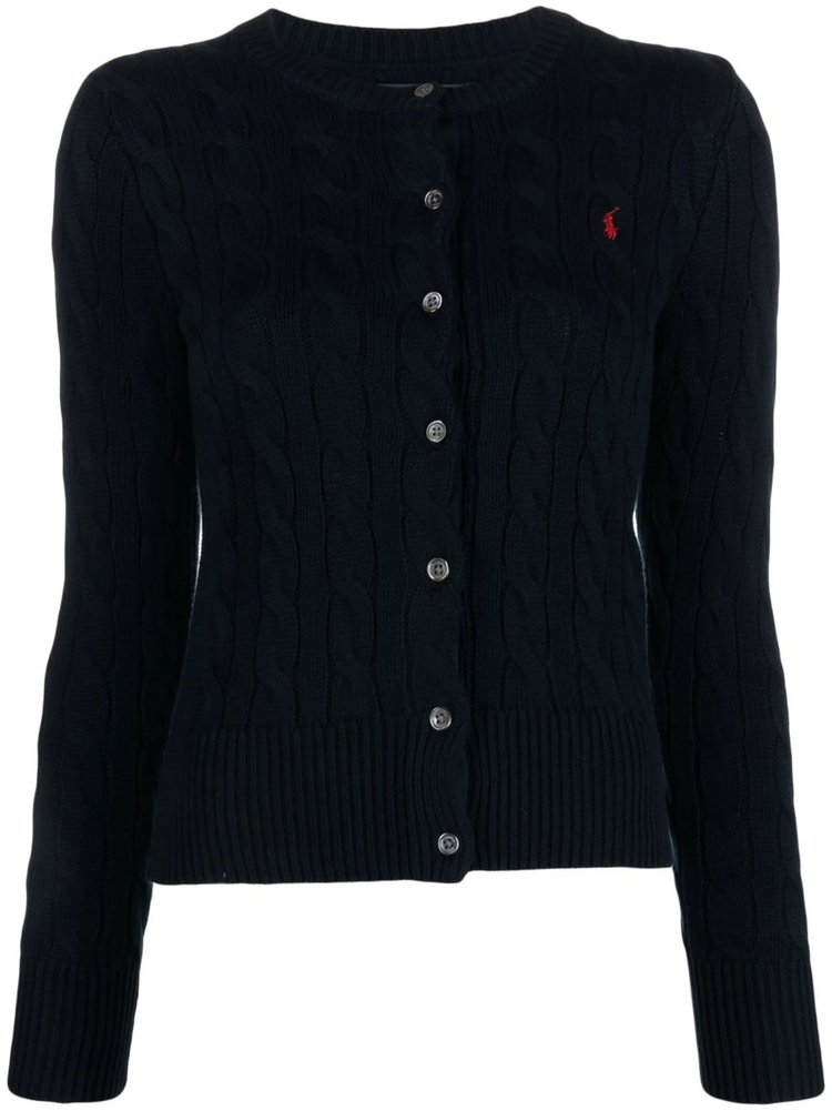 Polo Pony cable-knit cardigan