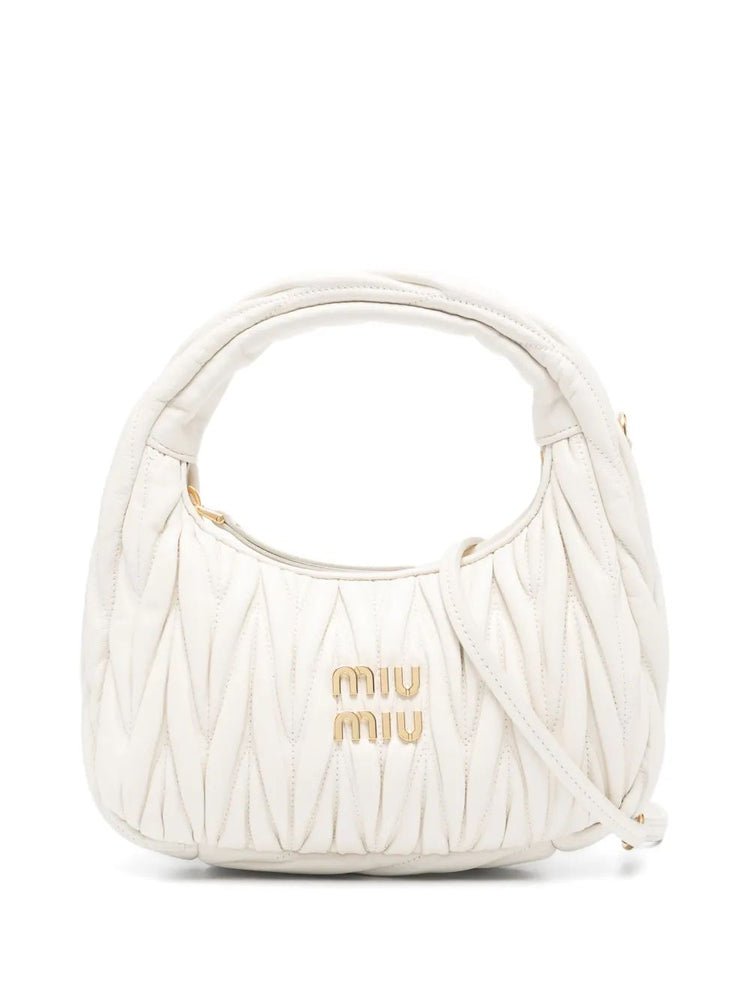 Wander matelassé nappa leather hobo bag