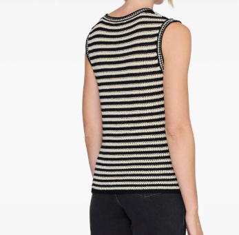 LOWEN SWEATER - BLACK AND IVORY STRIPE