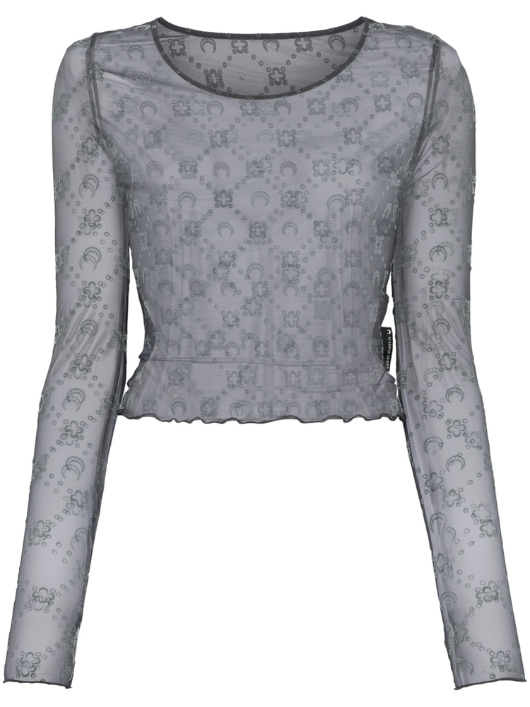 Moonogram mesh top